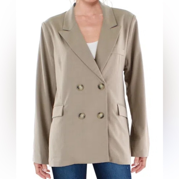 Aqua Jackets & Blazers - NWT Aqua Womens Joanie Office Career Double-Breasted Blazer Blazer